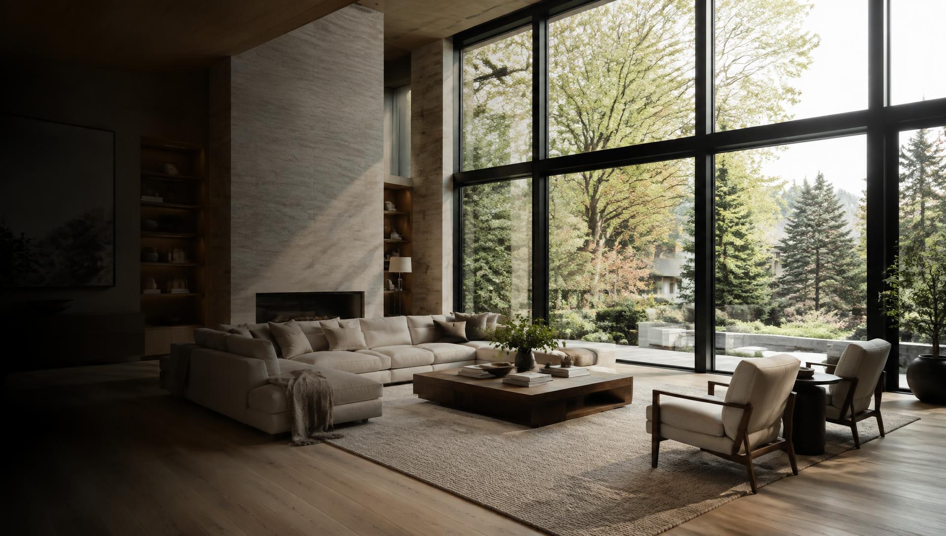 Large residential window installation